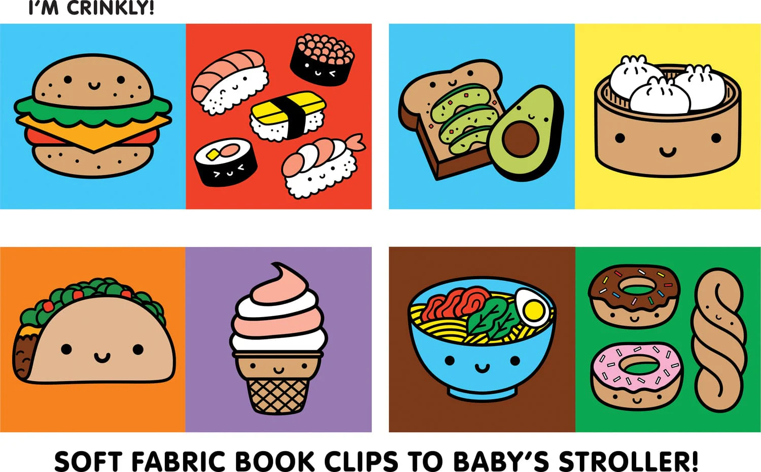 Foodie Baby – Delicious Crinkle Fabric Stroller Book - Image 3