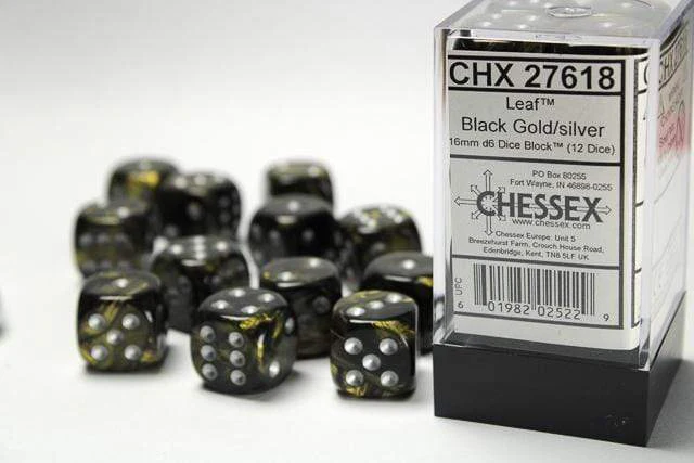 Frosted™ 16mm D6 Caribbean Blue™/white Dice Block™ (12 dice)