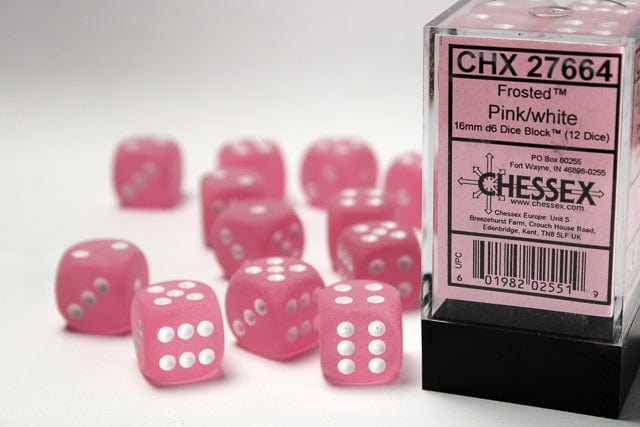 Frosted Pink White 16mm d6 set - Image 2