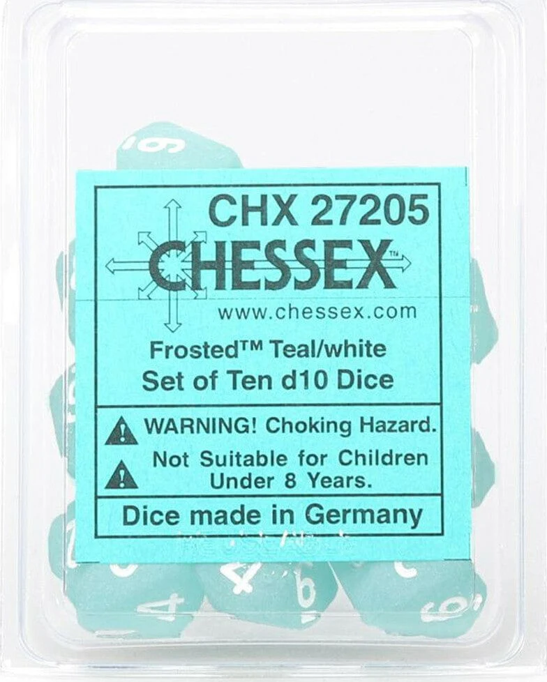 Frosted: Poly D10 Teal/White (1