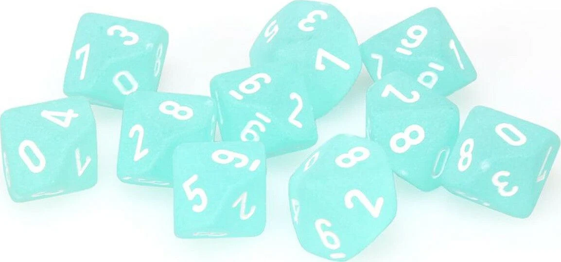 Frosted: Poly D10 Teal/White (1 - Image 2