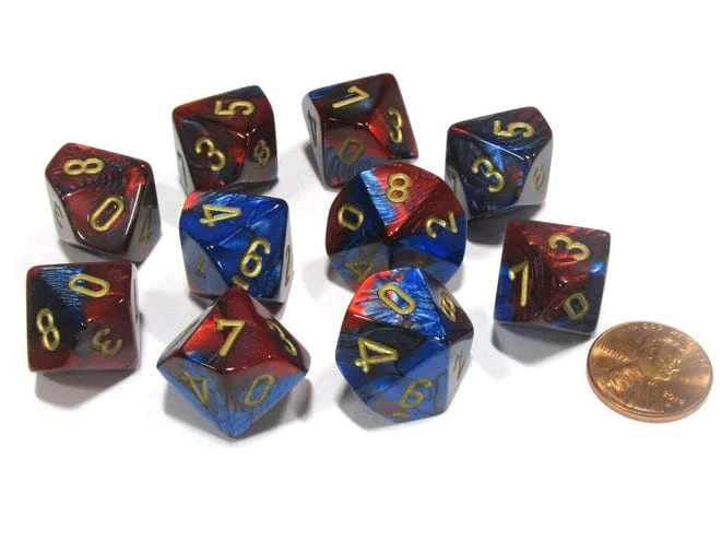 Gemini 2: Blue Red/Gold D10 Set