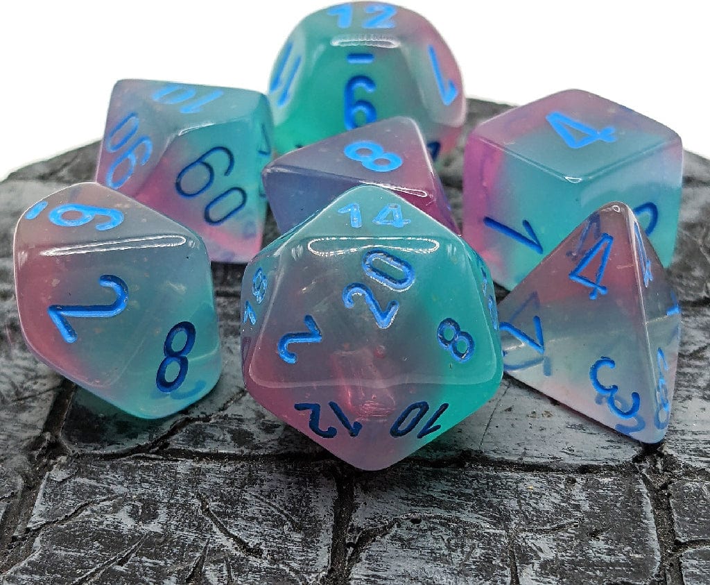 Gemini Gel Green-Pink/blue Luminary Polyhedral 7-Die Set - Image 11