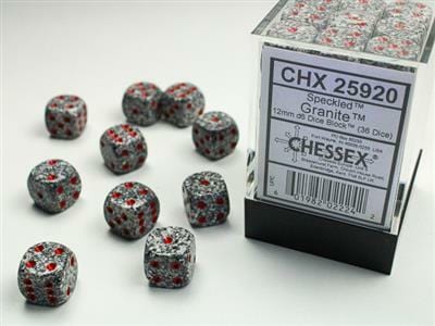 Speckled® 12mm D6 Granite™ Dice Block™ (36 dice) - Image 2