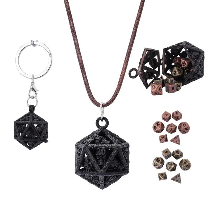 Grimskull's D20 Locket Matte Black