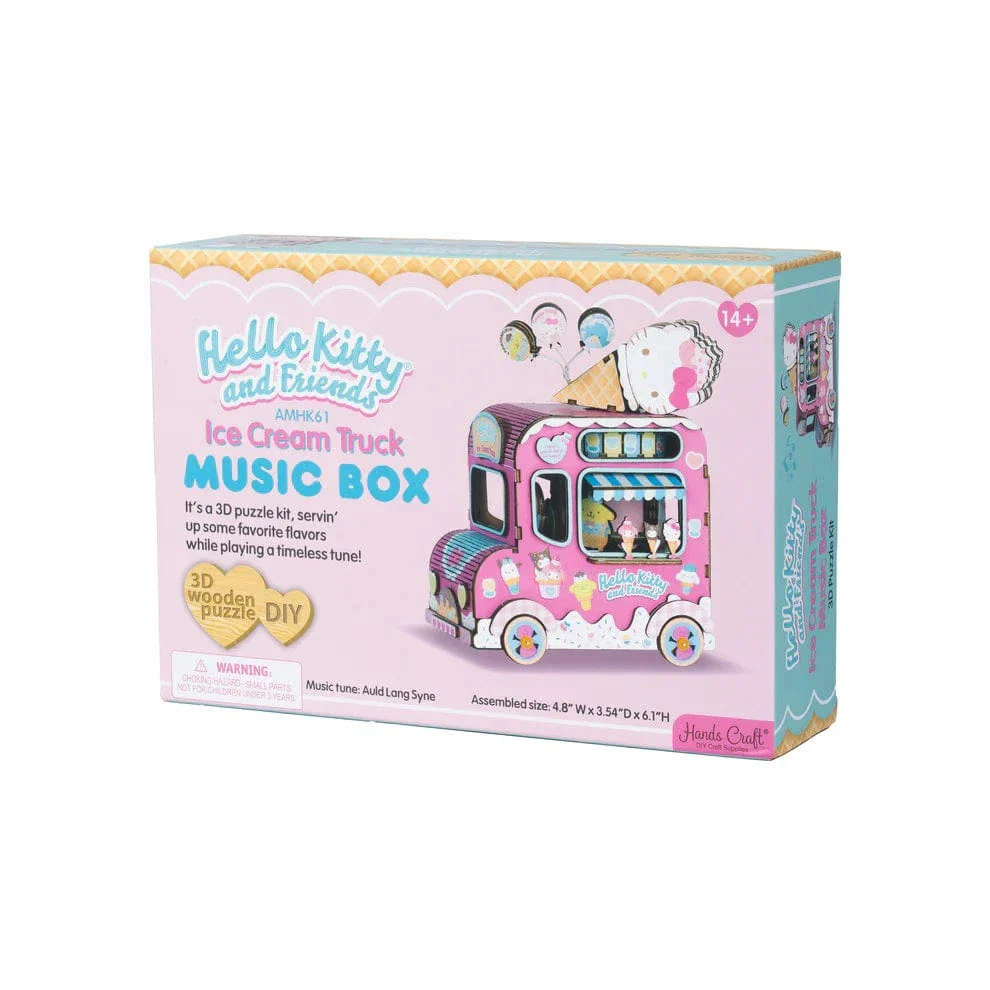 Hello Kitty® 3D Wooden Puzzle Music Box Ice Cream Truck - Image 2