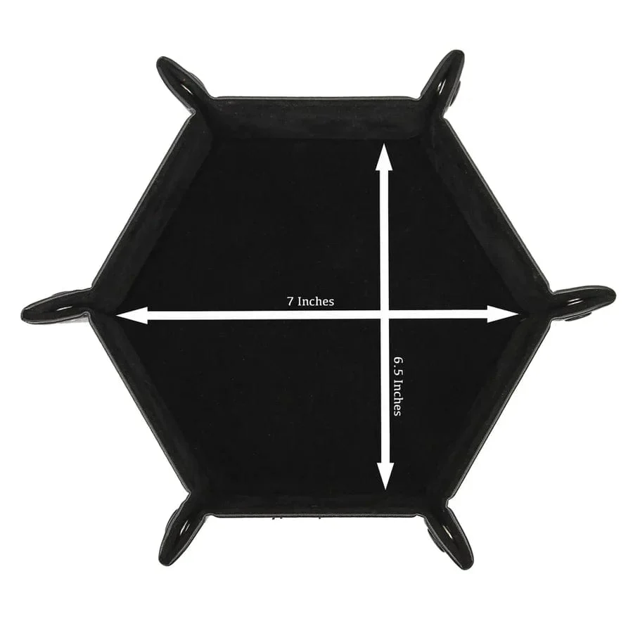 Hexagon Snap Folding Dice Tray - Blue - Image 3