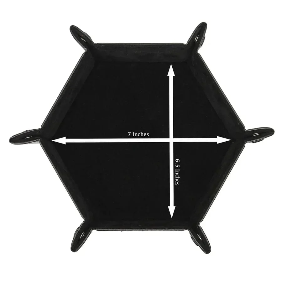 Hexagon Snap Folding Dice Tray - Red - Image 3