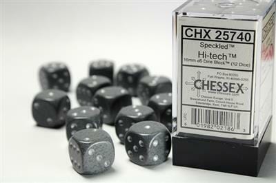 Speckled® 16mm D6 Hi-Tech™ Dice Block™ (12 dice)