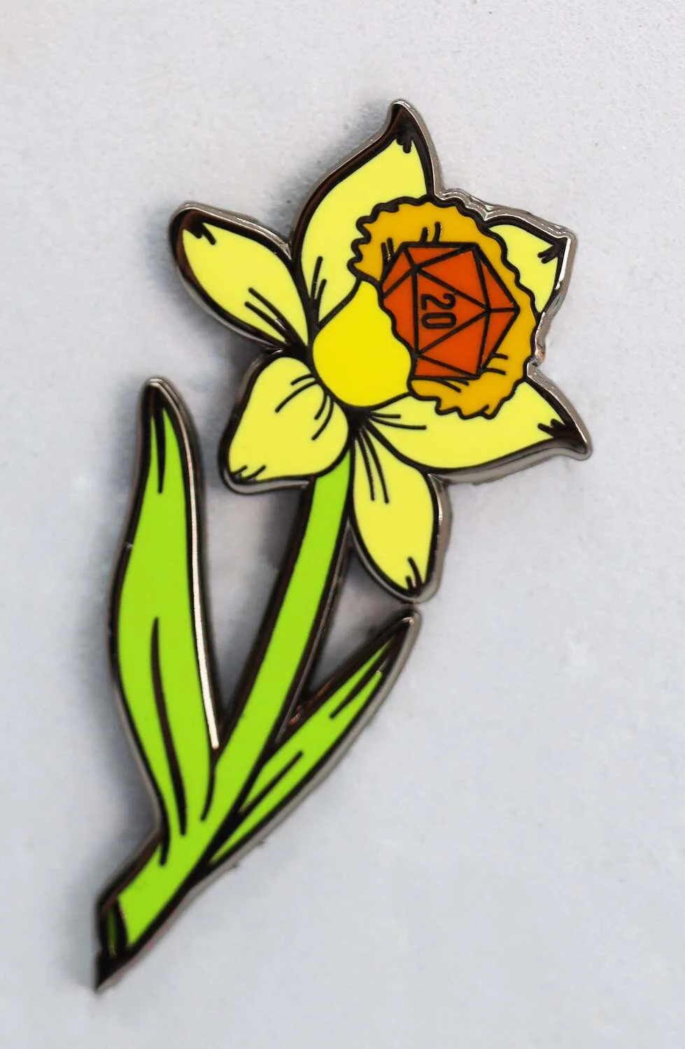 HOLLOW HEARTS ENAMEL PIN: DICE DAFFODIL - Image 2