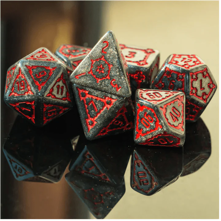 Huge Black Castle Dice Set - 25mm - Image 2