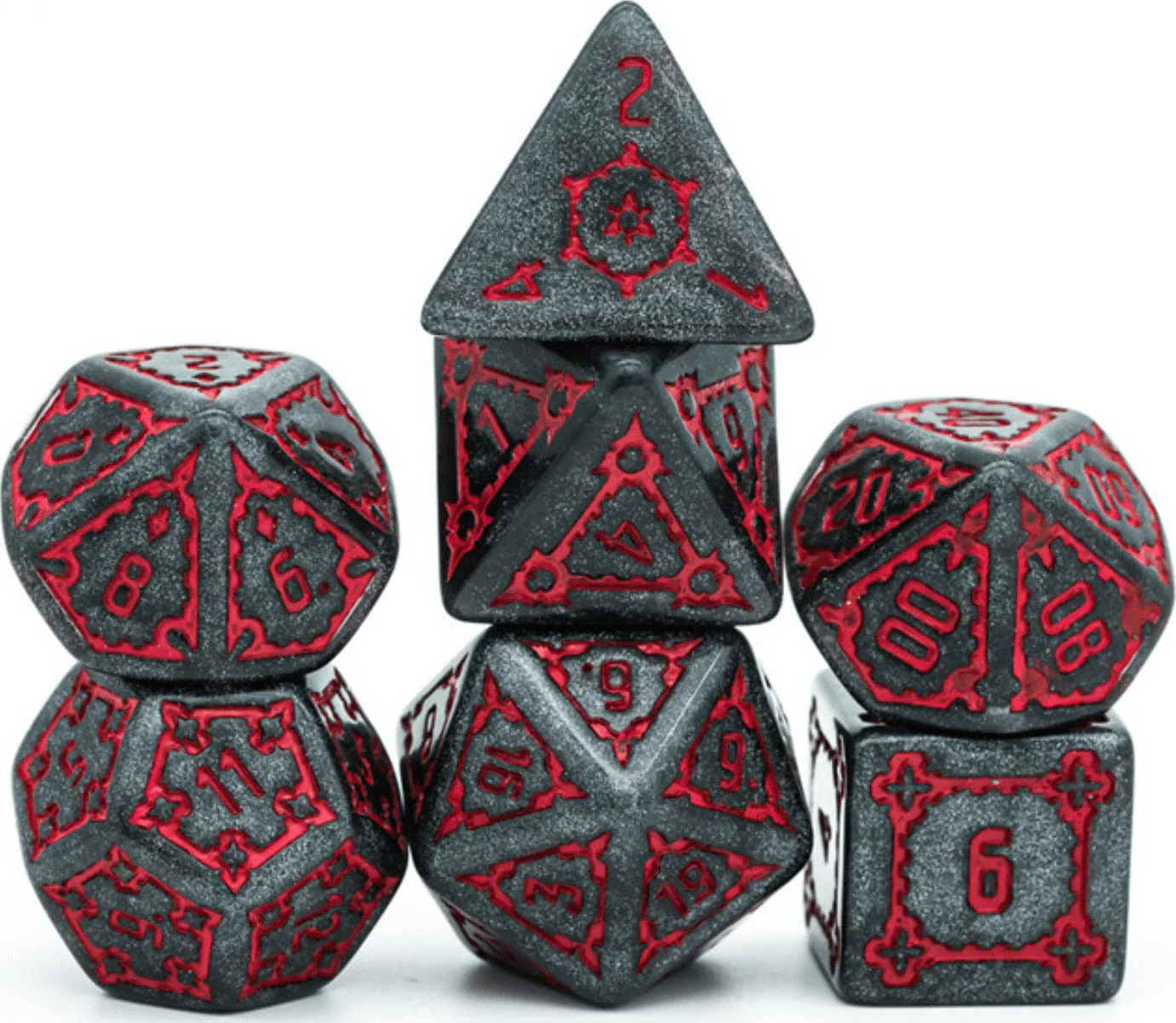 Huge Black Castle Dice Set - 25mm - Image 5