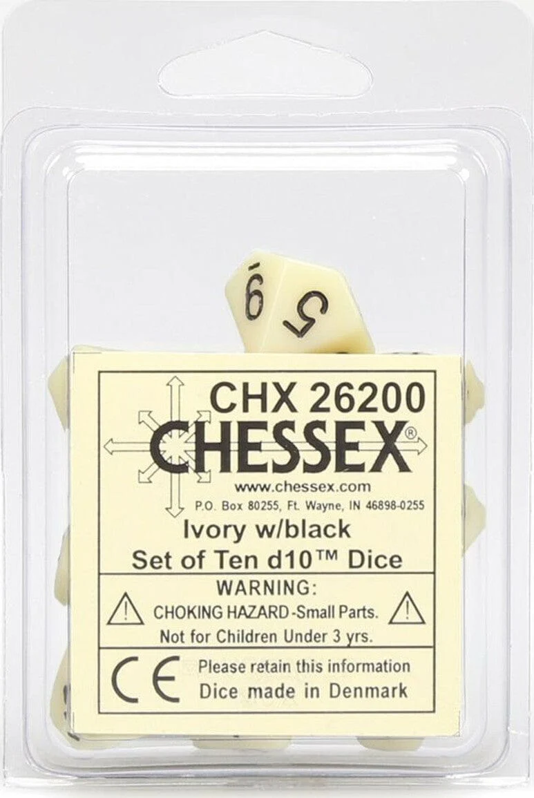 Opaque: Ivory/Black 10d10 - Image 2