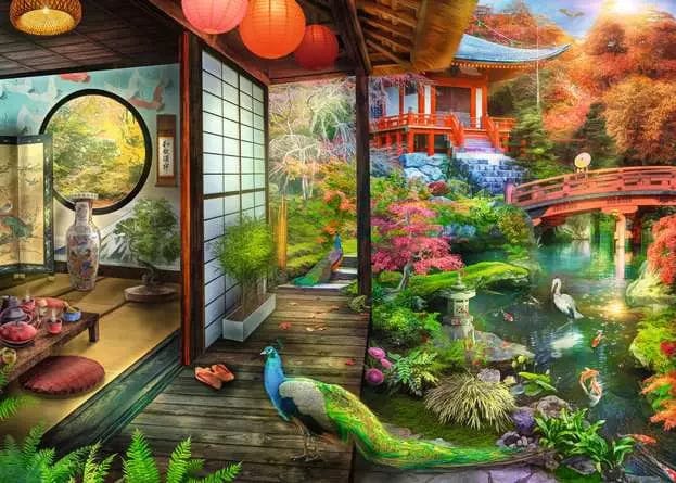 Jigsaw Puzzle Kyoto Japanese Garden Teahouse - 1000 Pieces Puzzle - Image 3