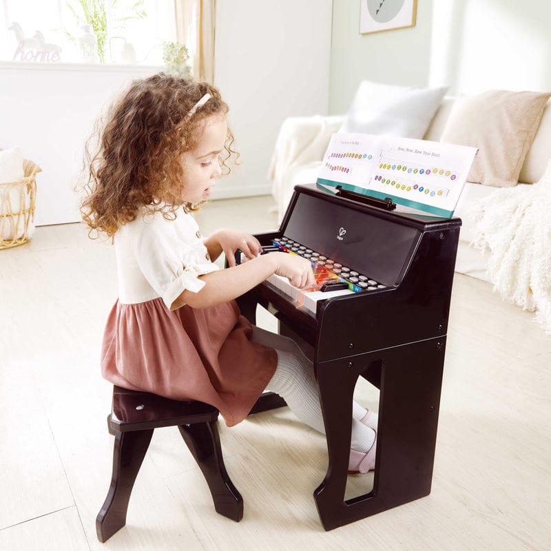 Learn with Lights Black Piano  w/ Stool - Image 5