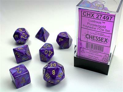 Lustrous® Polyhedral Purple/gold 7-Die Set - Image 4