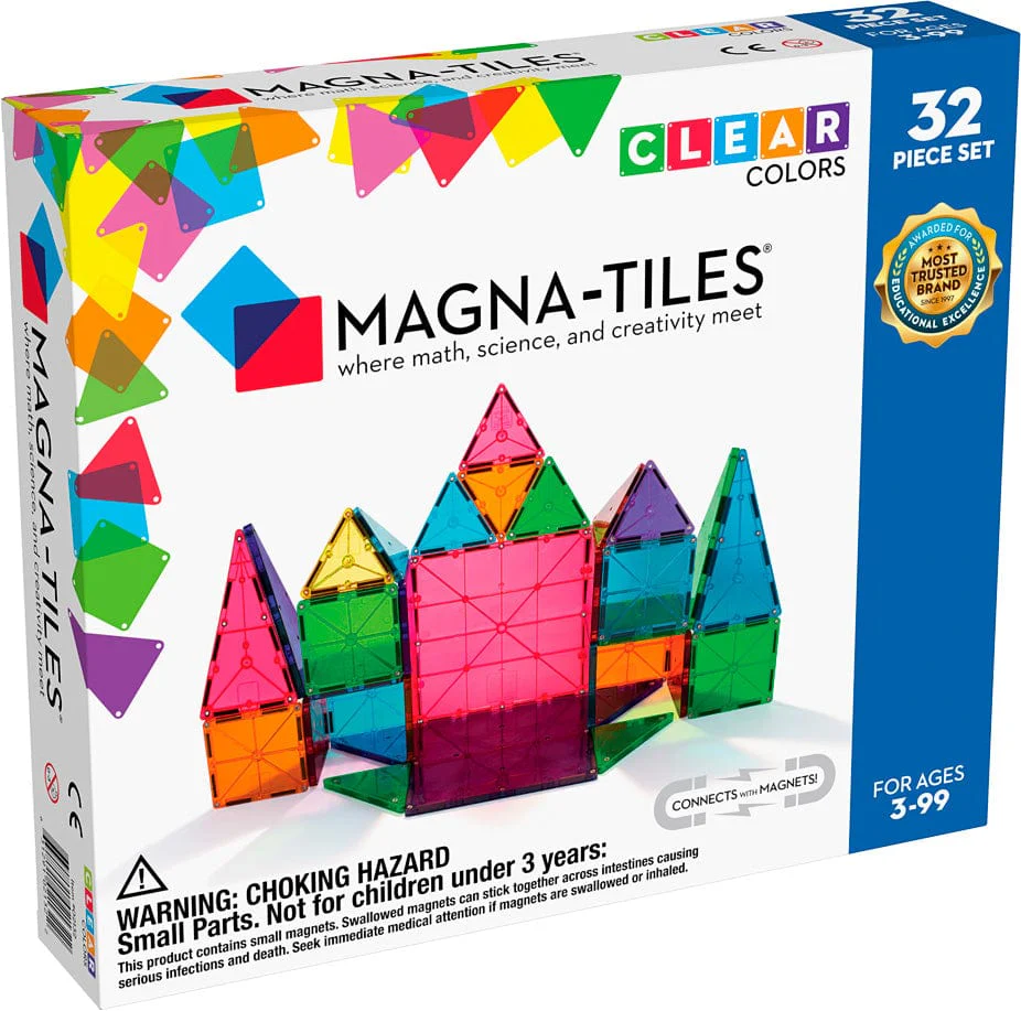 Magna-Tiles Clear Colors 32 Piece Set - Image 7