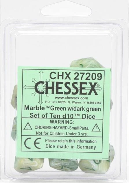 Marble Green Dark Green d10 Set - Image 2