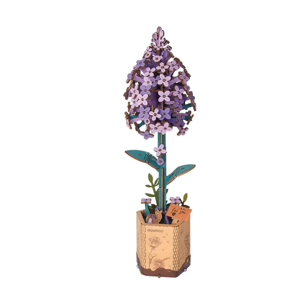 Modern Wooden Puzzle: Lilac