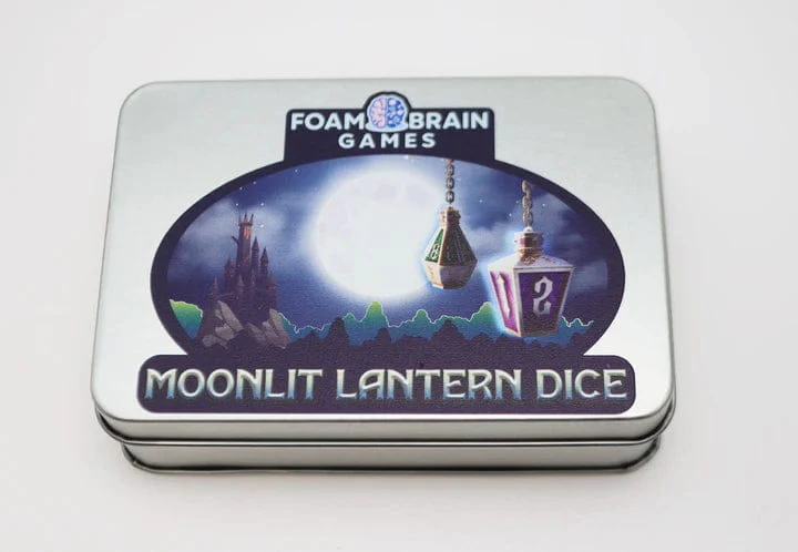 MOONLIT LANTERN: BLOOD SPLATTER - METAL RPG DICE SET