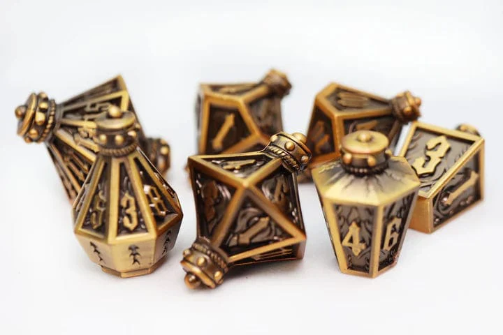 Moonlit Lantern: Golden Flames