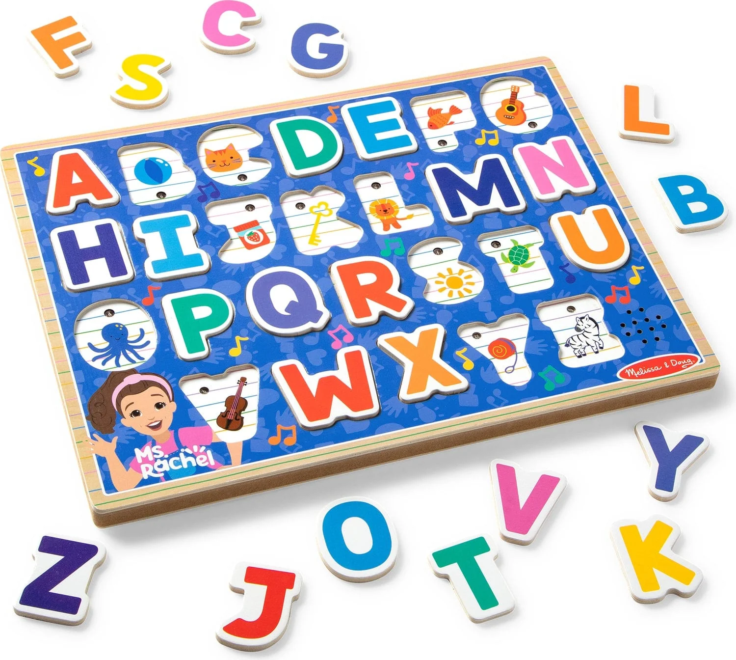 Ms. Rachel™ Wooden Phonics Alphabet Sound Puzzle - 26 Pieces - Image 2