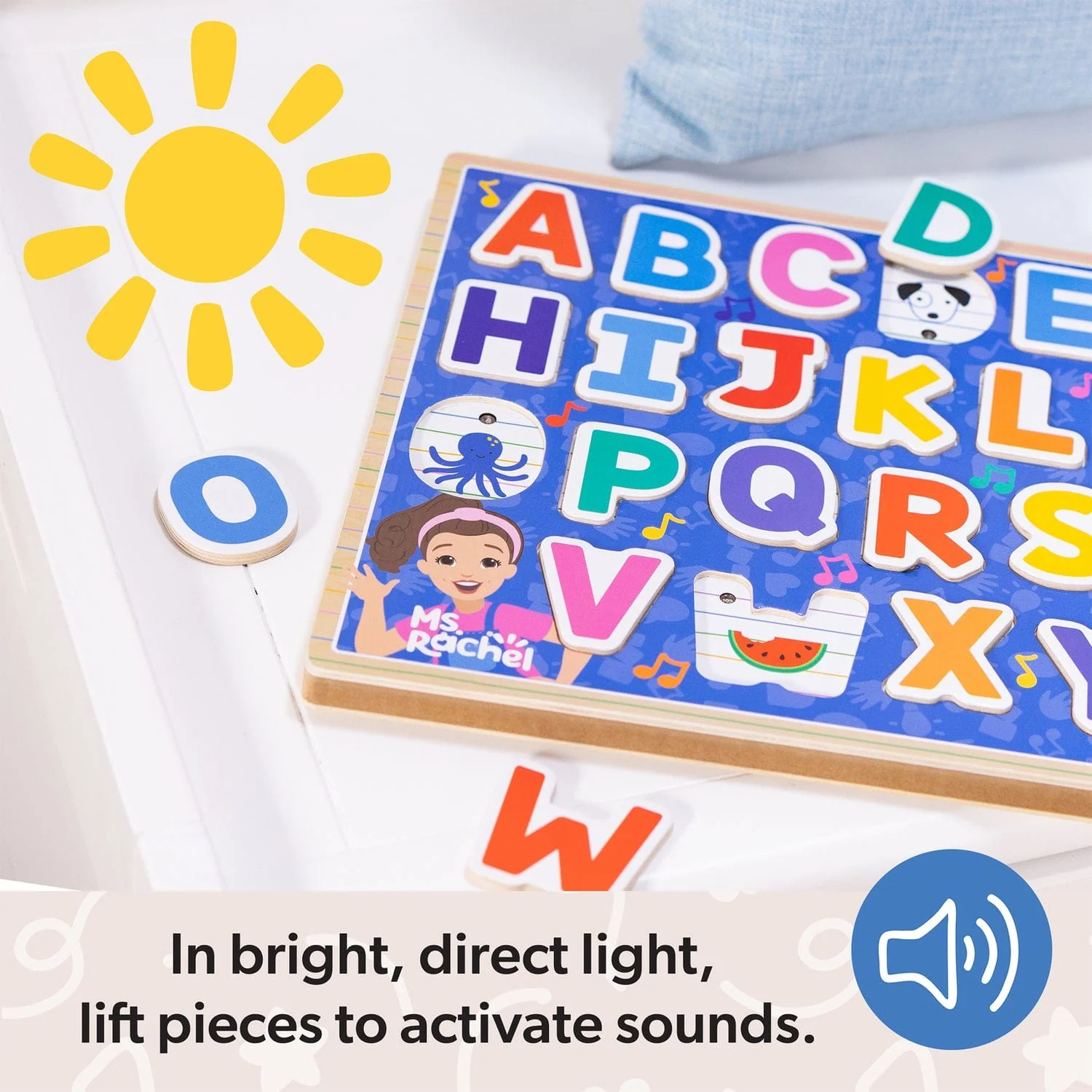 Ms. Rachel™ Wooden Phonics Alphabet Sound Puzzle - 26 Pieces - Image 3