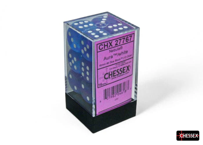 Nebula Aura/white d6 Dice Block (12 Dice) - Image 2