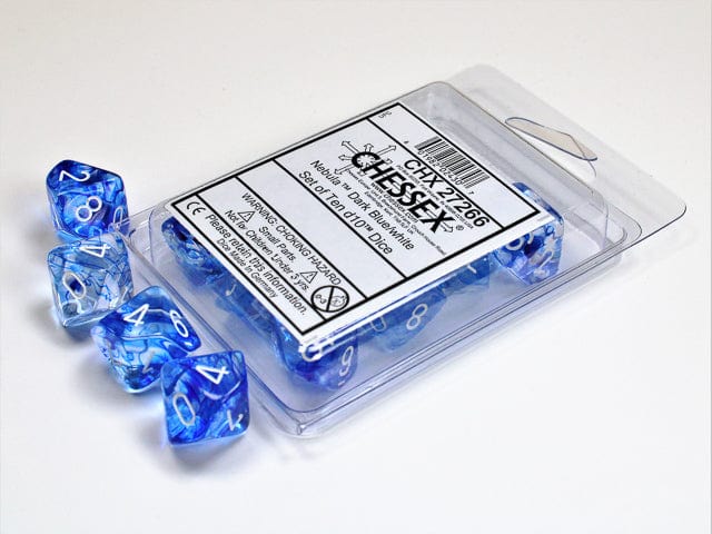 Nebula Dark Blue White d10 set - Image 2