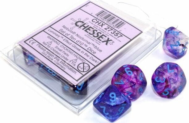 Nebula Nocturnal/Blue Luminary D10 Set