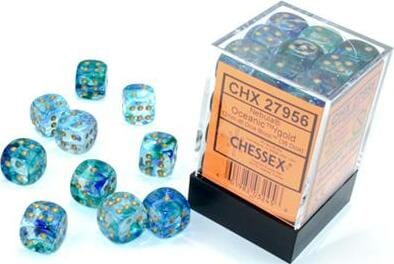 Nebula® 12mm D6 Oceanic™/gold Luminary™ Dice Block™ (36 dice) - Image 7