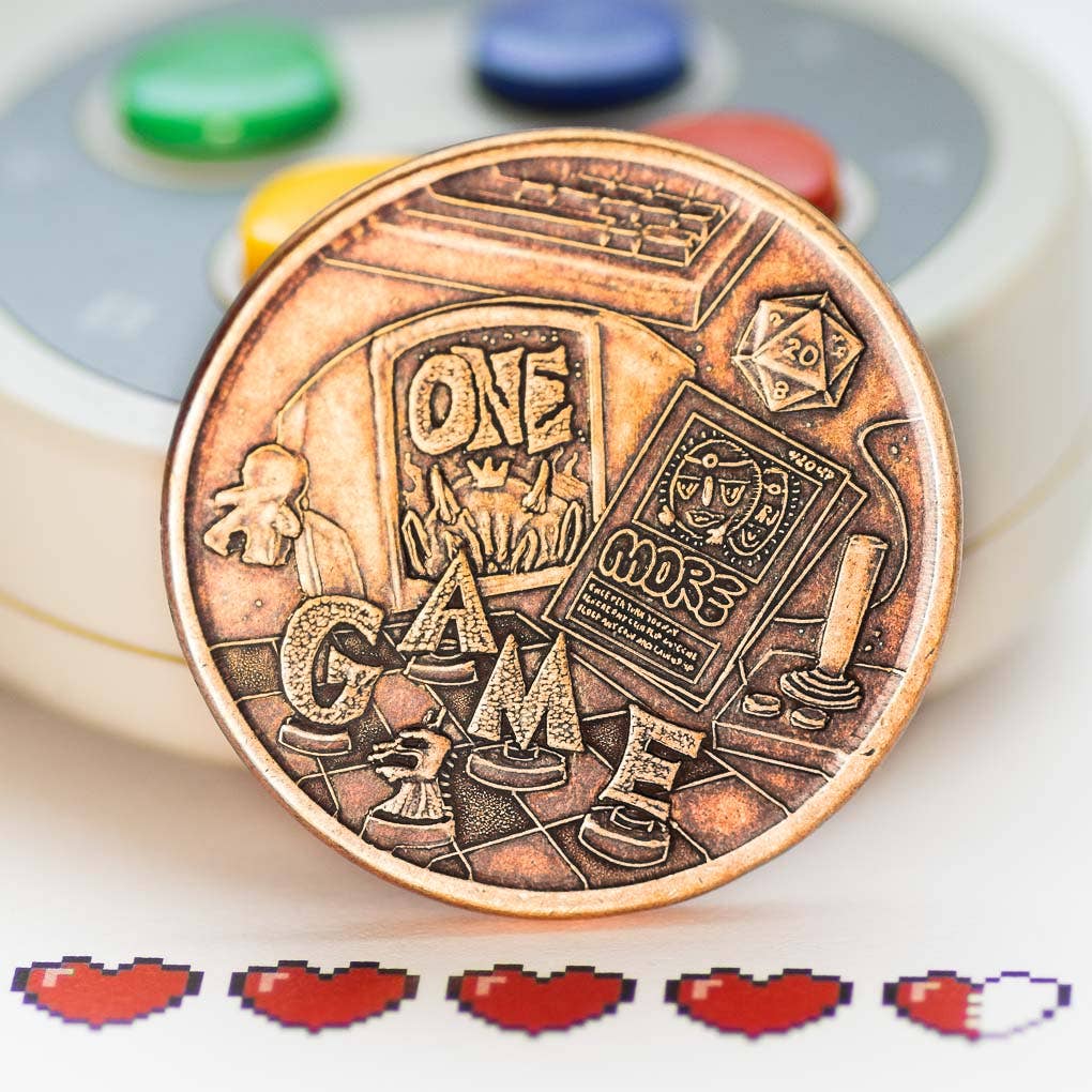 One More Game / Go to Bed Copper Decision Maker Coin - Image 5