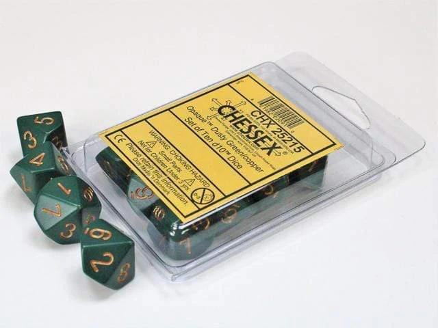 Opaque Dusty Copper d10 set