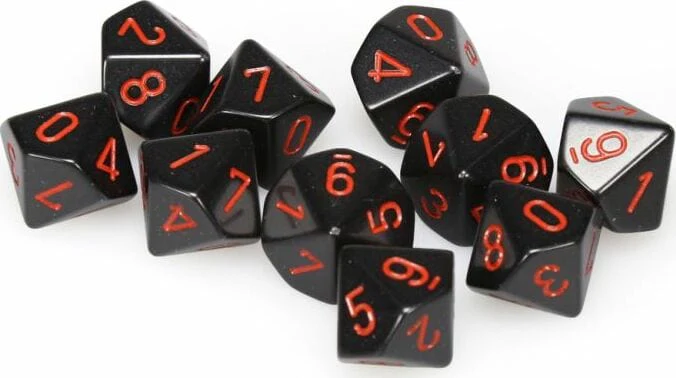 Opaque: Poly D10 Black/Red (10) - Image 2