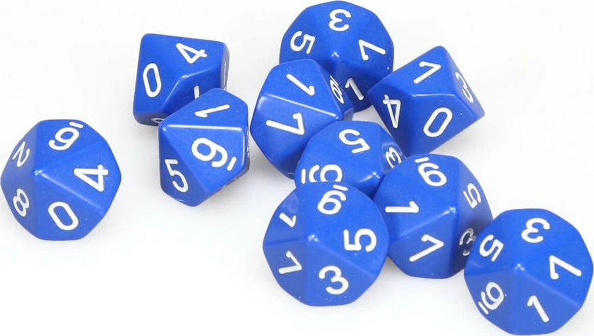 Opaque: Poly D10 Blue/White (10 - Image 2