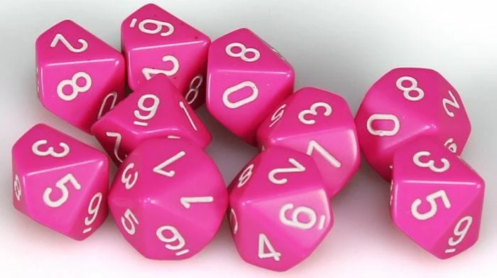 Opaque: Poly D10 Pink/White (10 - Image 2
