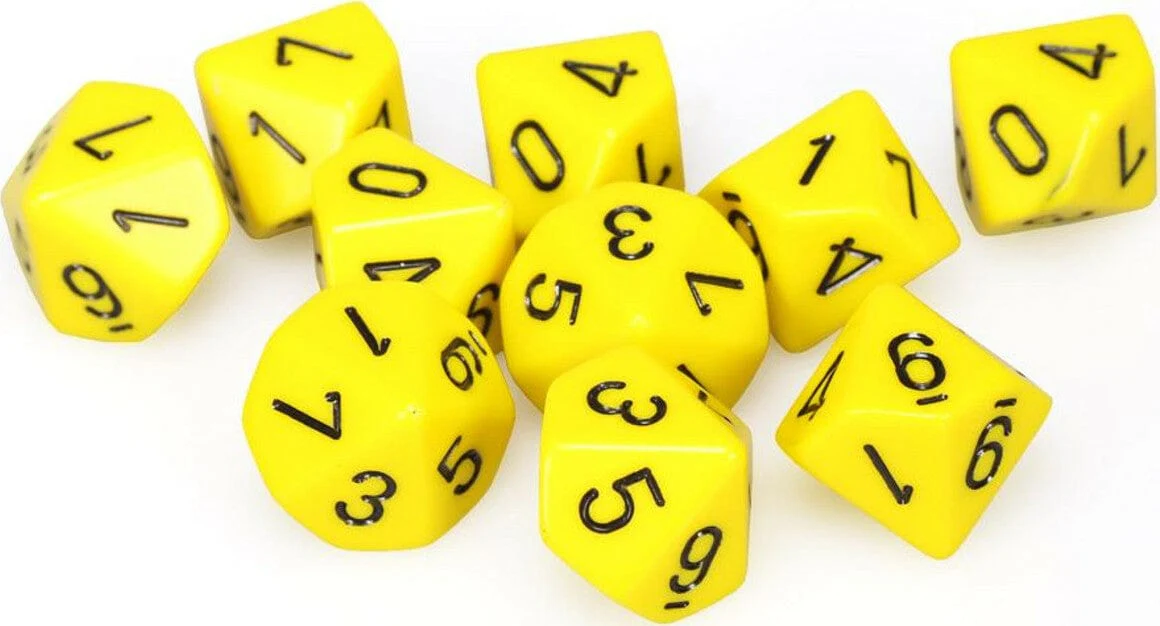 Opaque: Poly D10 Yellow/Black ( - Image 2