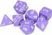 Opaque Polyhedral Purple/white 7-Die Set - Image 5