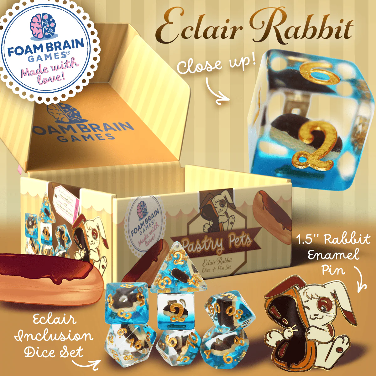 Pastry Pets - Pin & RPG Dice Set - Image 5
