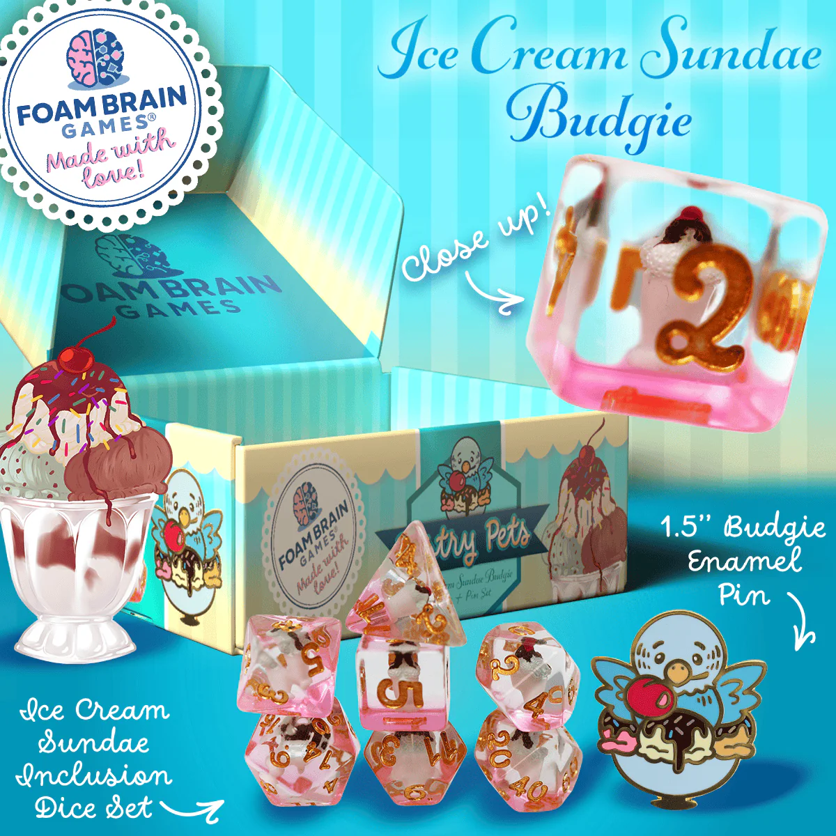 Pastry Pets - Pin & RPG Dice Set - Image 7