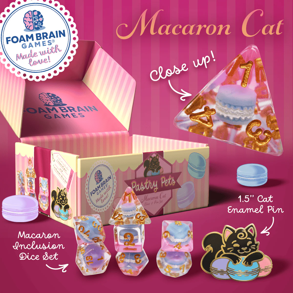 Pastry Pets - Pin & RPG Dice Set - Image 8
