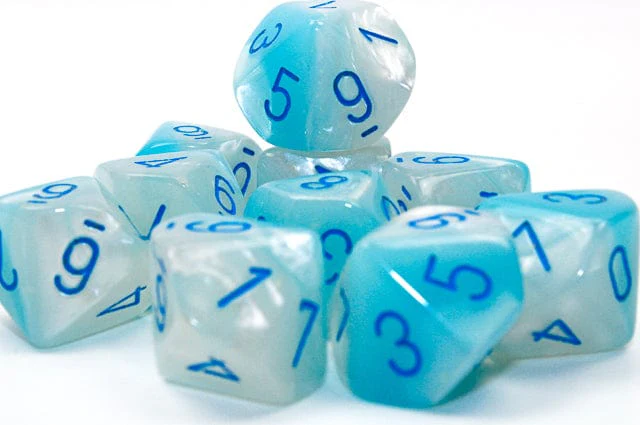 Gemini Pearl Turquoise - White/Blue D10