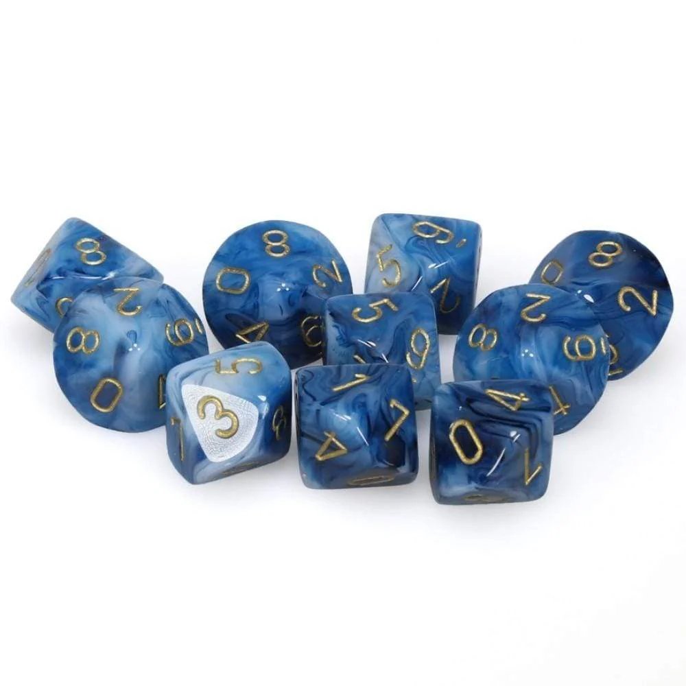 Phantom Teal Gold d10 set