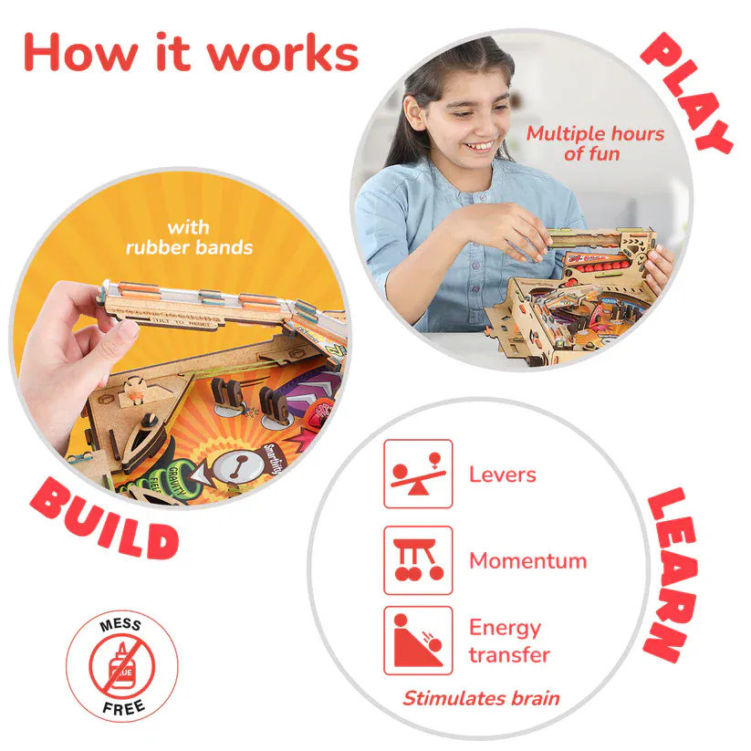 Pinball Machine | Build-It-Yourself STEAM Kit | 8 + Years - Image 6