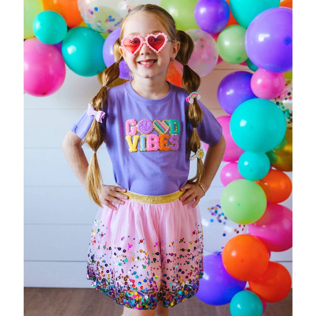 Pink Confetti Tutu - Dress Up Skirt - Kids Tutu: 1-2Y - Image 5