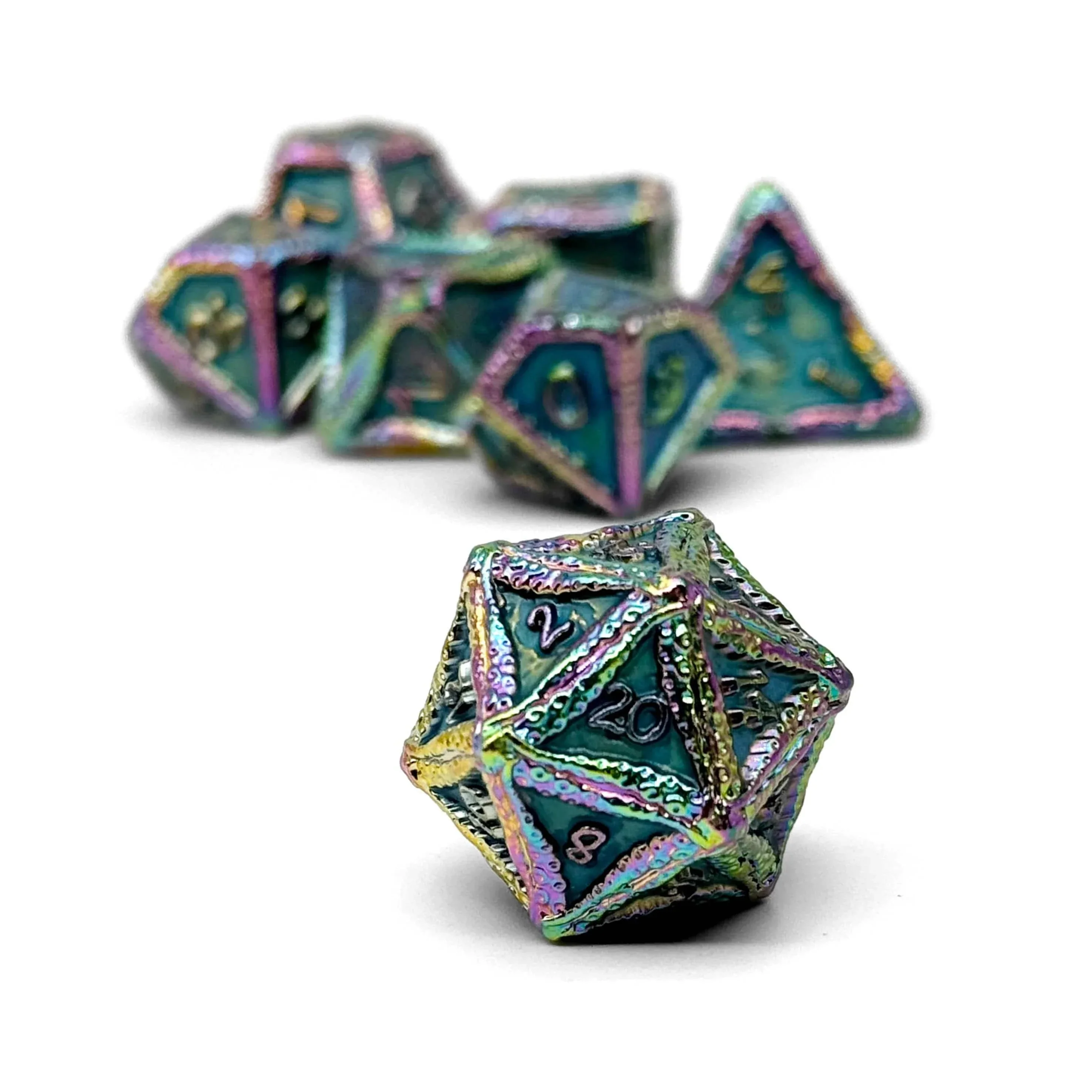 Pirate Dice - Secret Stash 7 Piece RPG set Alloy Dice - Image 2