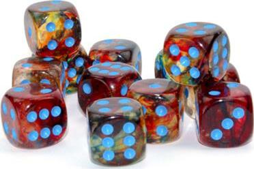 Nebula® 16mm D6 Primary™/blue Luminary™ Dice Block™ (12 dice) - Image 12