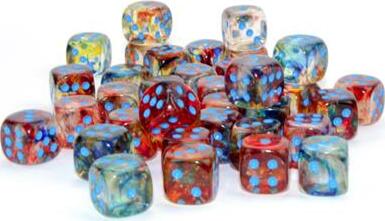 Nebula® 12mm D6 Primary™/blue Luminary™ Dice Block™ (36 dice) - Image 11