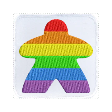 Rainbow Meeple White Patch