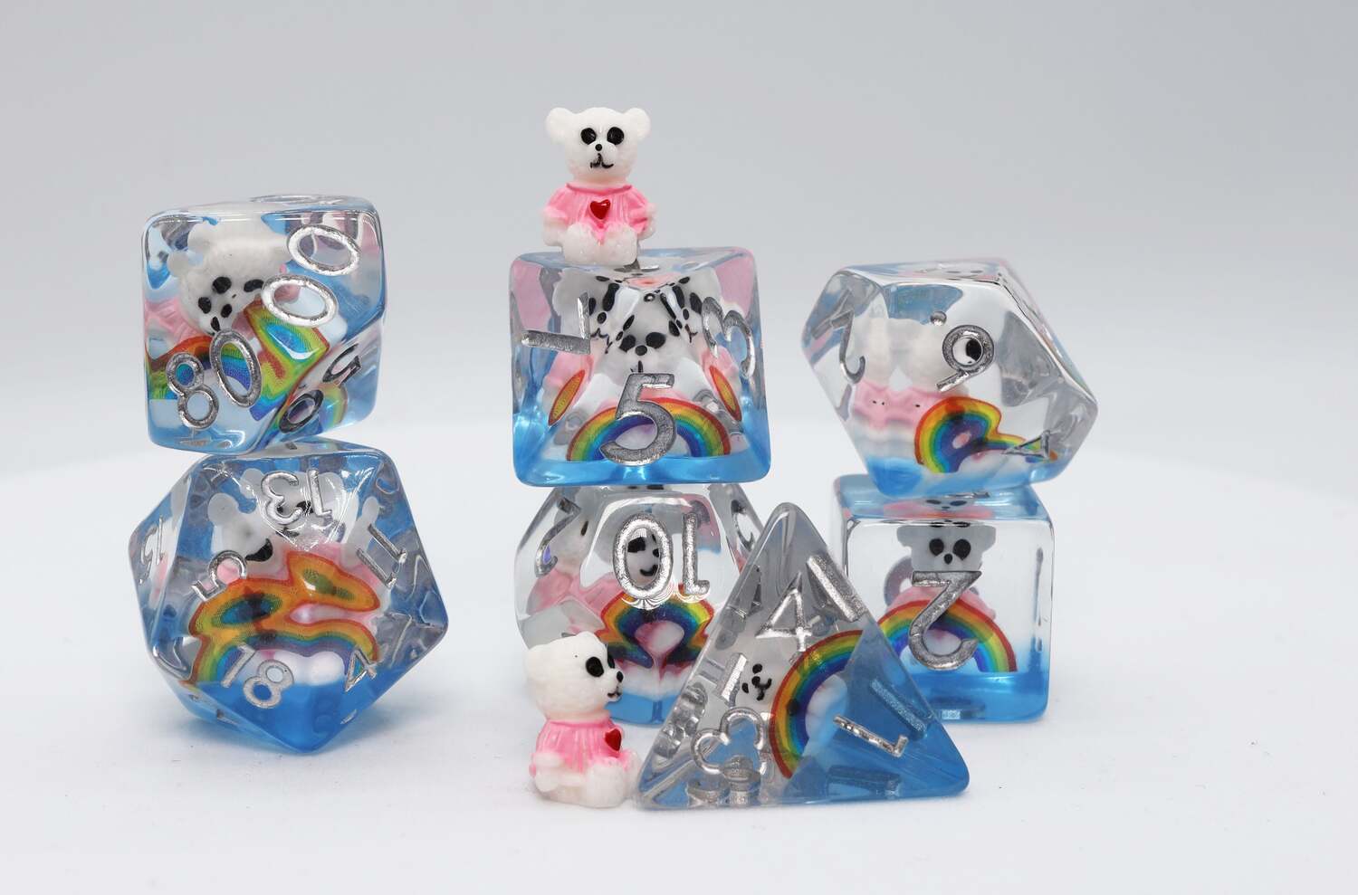 Rainbow & Teddy RPG 7 Dice Set - Image 2